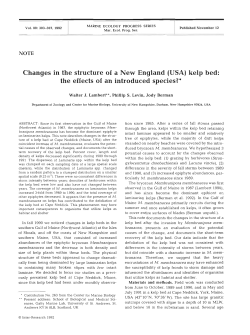 Changes in the structure of a New England (USA) kelp bed: the
