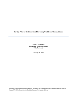 Foreign Policy in the Electoral and Governing Coalitions of Barack