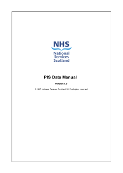 PIS Data Manual