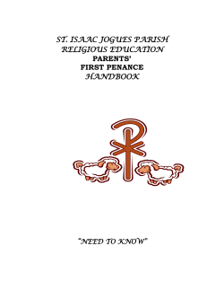 First Penance Parent Handbook 2017