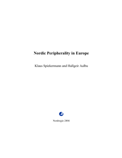 Nordic Peripherality in Europe