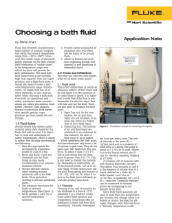 Choosing a bath fluid