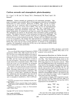 Carbon aerosols and atmospheric photochemistry