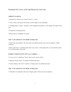 Footnotes for CURSE OF THE SPELLMANS