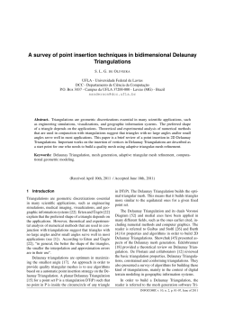 A survey of point insertion techniques in bidimensional