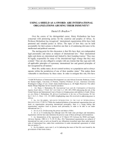 USING A SHIELD AS A SWORD: ARE