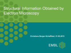 Structural Information Obtained by Electron Microscopy