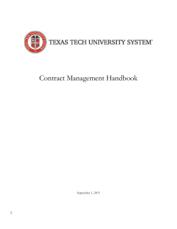 Contract Management Handbook