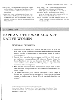 RAPE AND THE WAR AGAINST NATIVE WOMEN
