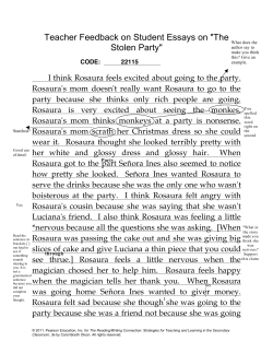 Teacher Feedback on Student Essays on "The Stolen Party"