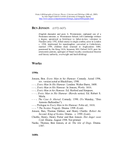 BEN JONSON