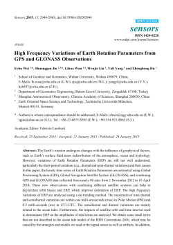 High Frequency Variations of Earth Rotation Parameters from GPS