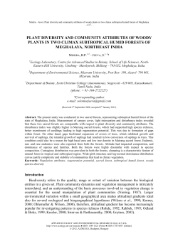 Plant diversity and community attributes of woody plants