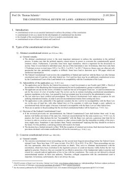 The constitutional review of laws
