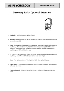 Psychology – Discovery List