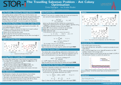The Travelling Salesman Problem - Ant Colony Optimisation - STOR-i