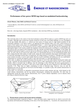 Performance of low power RFID tags based on