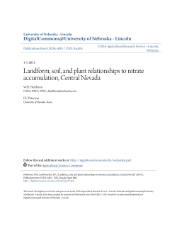 Landform, soil, and plant relationships to nitrate accumulation