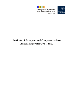 IECL Annual Report 2014-2015 - Oxford Law