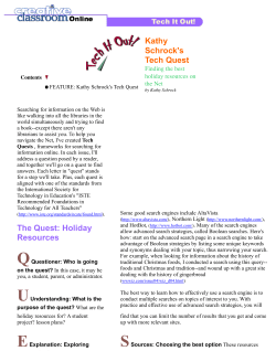 Finding the best holiday resources on the Net