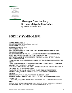 Messages from the Body Structural Body Parts Index