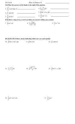 2. &int; tan(x)dx &int; &int; &int; &int; &int; &int; &int; &int; &int; &int; &int; &int; &int; dz