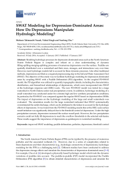 SWAT Modeling for Depression-Dominated Areas: How Do