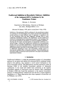 Feedforward Inhibition in Biosynthetic Pathways