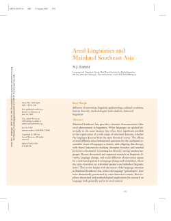 areal linguistics and mainland southeast asia