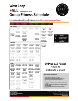 Group Fitness Schedule - Fitness Formula Clubs
