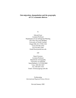 Out-migration, depopulation and the geography