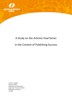 A Study on the Artemis Fowl Series in the Context