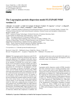 The Lagrangian particle dispersion model FLEXPART