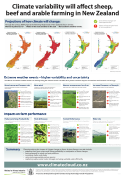 Climate variability will affect sheep, beef and arable