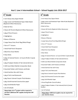 a copy of the Asa Low Supply Lists