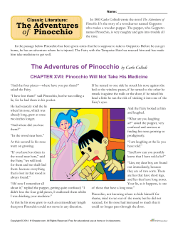 The Adventures of Pinocchio Worksheets
