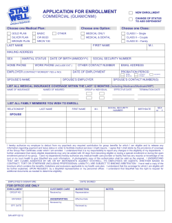 application for enrollment