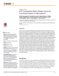 ATP-Competitive MLKL Binders Have No Functional Impact on