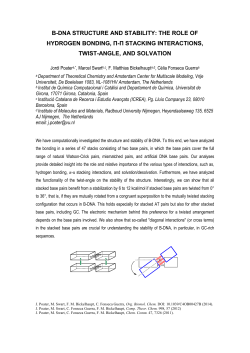 b-dna structure and stability: the role of hydrogen bonding, &pi;