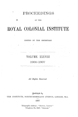 royal colonial institute - Parliament of Western Australia