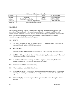 Statement of Policy and Procedure