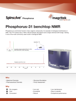 Spinsolve Phosphorus benchtop NMR spectrometer here