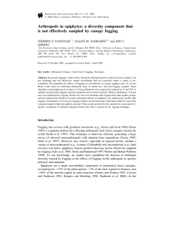 Arthropods in epiphytes: a diversity component