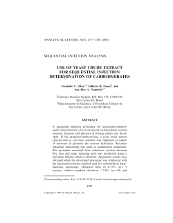 use of yeast crude extract for sequential injection