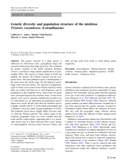 Genetic diversity and population structure of the mistletoe Tristerix
