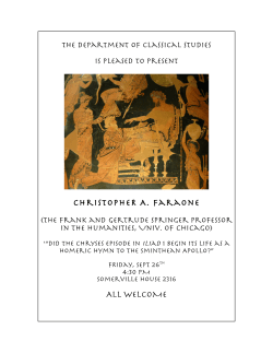Did the Chryses Episode in Iliad 1 Begins its Life as Homeric Hymn
