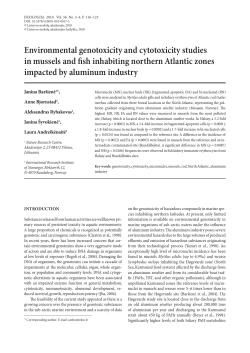 Environmental genotoxicity and cytotoxicity studies in mussels and