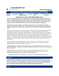 Evaluation and Management (E/M) Policy