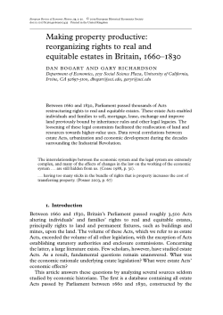 Making property productive: reorganizing rights to real and equitable