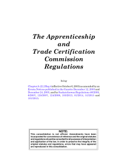 The Apprenticeship and Trade Certification